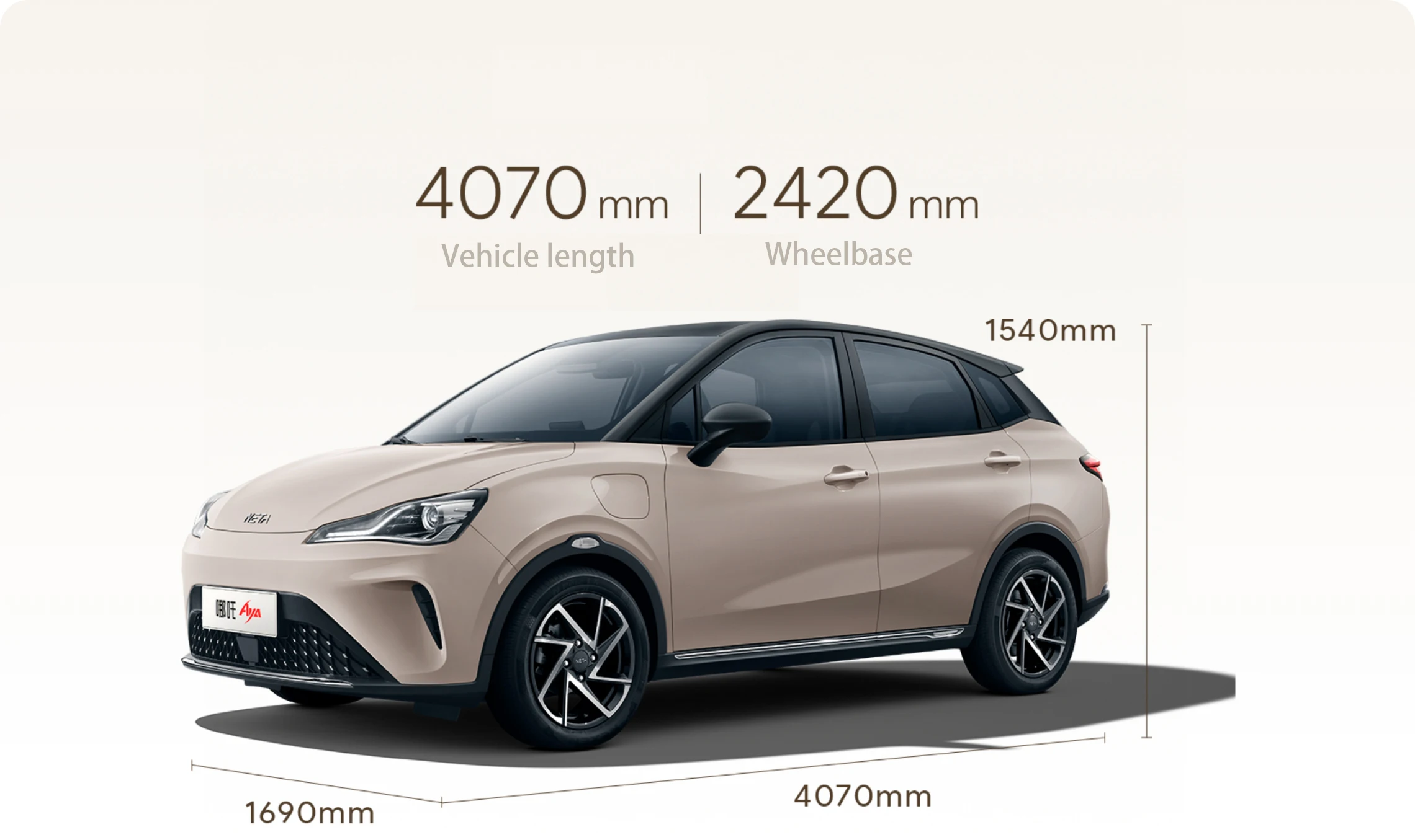 Neta Aya Sport Electric Car Nezha Aya Ev 5 Door 5 Seaters Small Suv ...