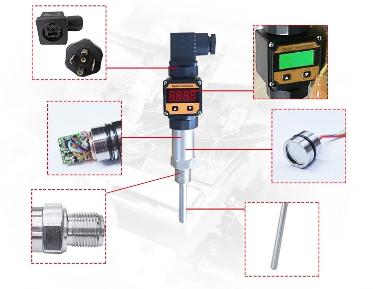 Plastic Temperature Transmitter Probe Customizable Thermocouple Therometer for Water Tank OEM & ODM Supported