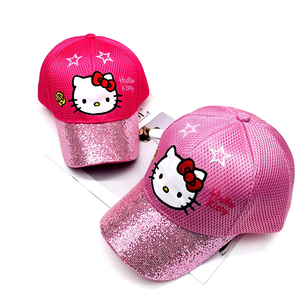 Hello Kt Cute Girls Rose Red Hats Hot Pink Beanie Hat Girls Fashion ...