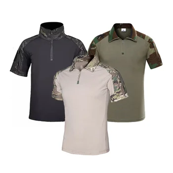 Outdoor Camo t-shirt men short sleeve camouflage tactical Combat Shirt Hunting Clothes Tops Workout Clothing Breathable T-Shirts