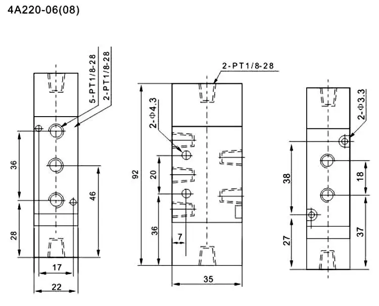 COVNA 5Way 2 Position Electric Solenoid Valve 4V210 Pneumatic parts air control valve
