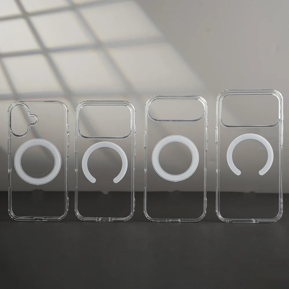 Clear Cell Phone Cases Anti DropHighly Competitive Acrylic clear Magnetic Mobile Phone Cases for iPhone 17 Pro Max 15 PRO MAX