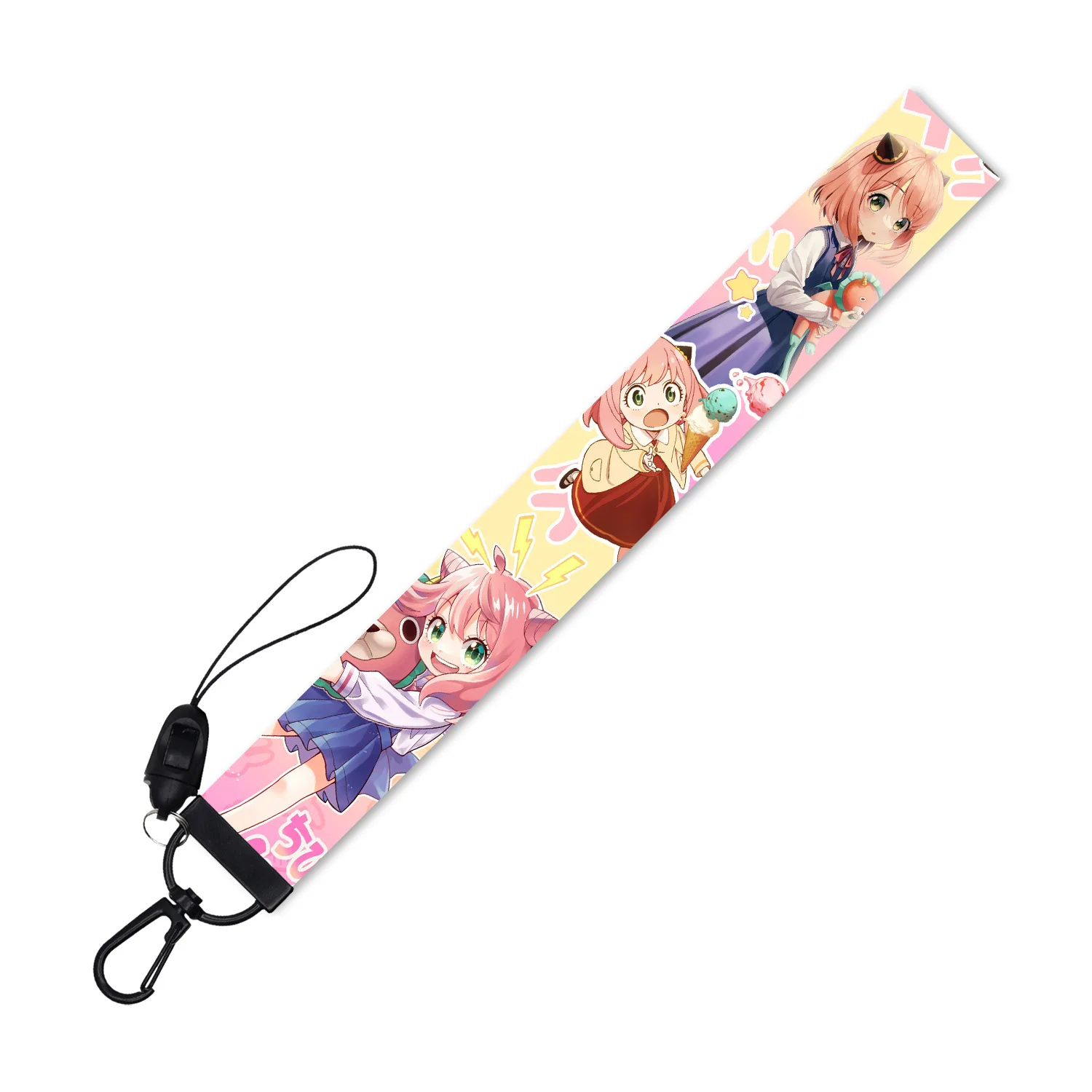 Factory Direct Sale Sublimation Printing Cartoon Anime SPY X FAMILY Neck Strap Lanyard for Kids