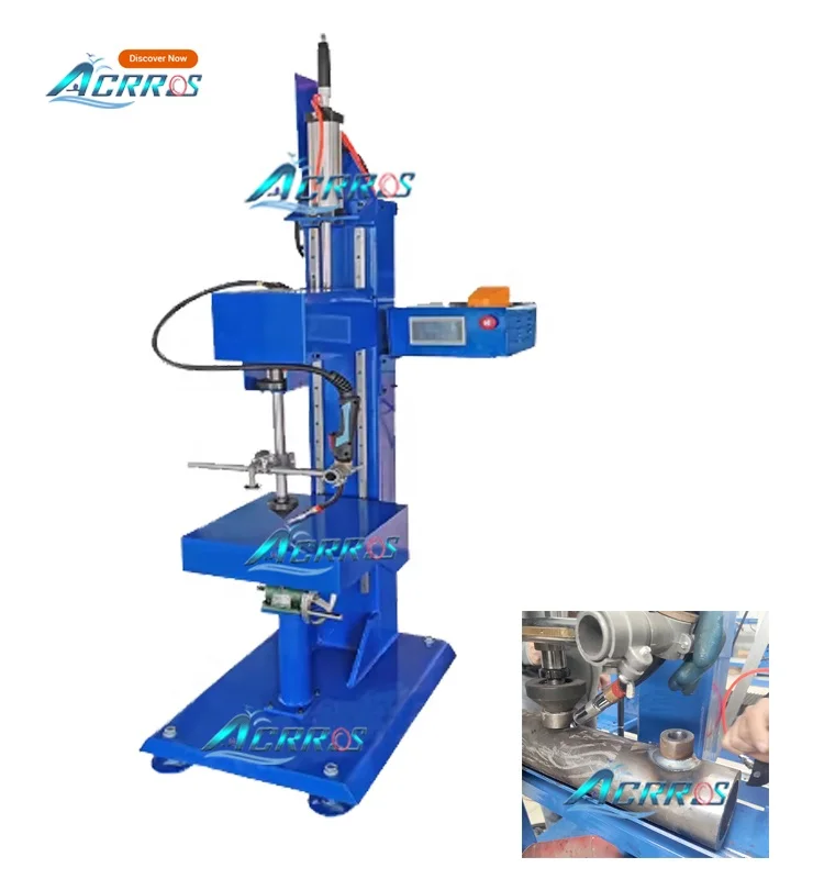 PLC Control Welding Torch Automatic Rotating Seam Welding Cylinder Inlet Nozzles Machine