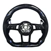 Perforated Leather+Leather+led+Paddle+blue  Stitching