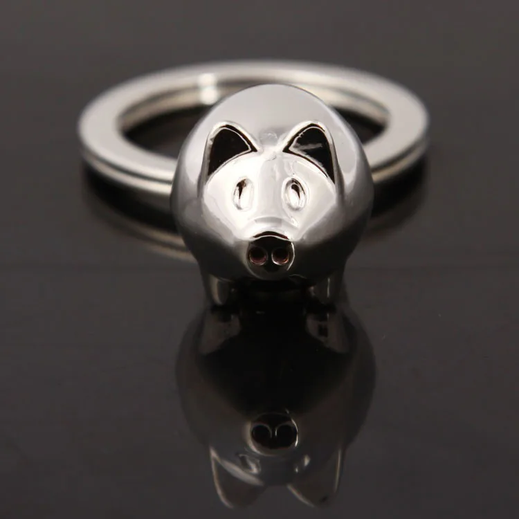 Cute Cartoon Little Piggy Mini Metal Keychain Animal-Shaped Pig Collection for Keyring Collection