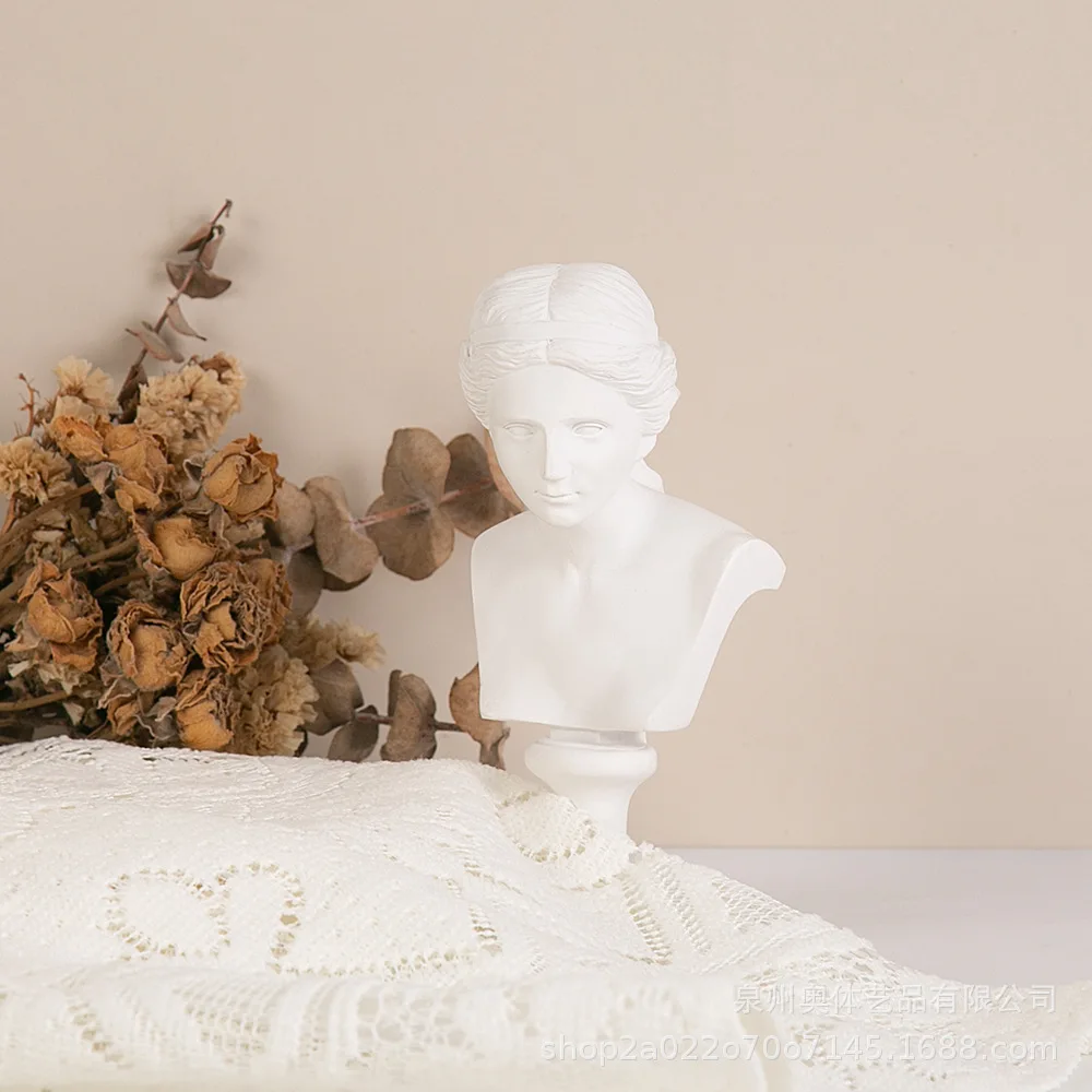 Venus Zeus Statue Decoration Plaster Portrait Sculpture Desktop Soft