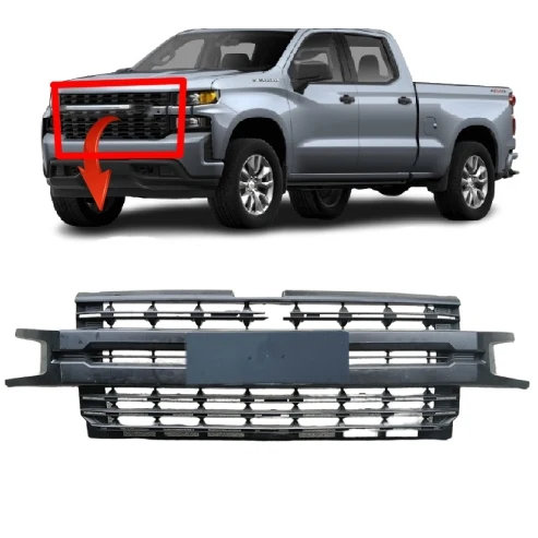 car accessories black front grille for chevy Chevrolet Silverado 1500 2019 2021 2022 2023 oem 84511036