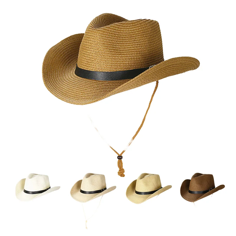 Летняя ковбойская шляпа с широкими полями