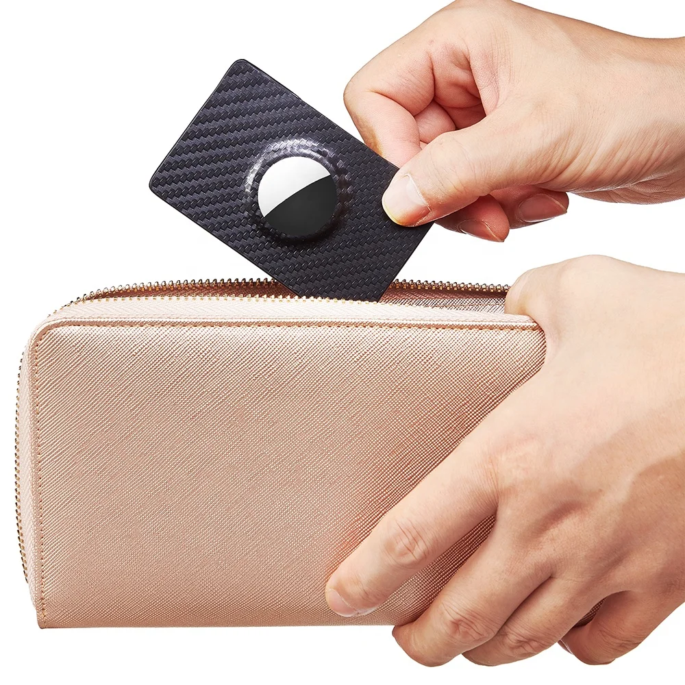 Airtag Card Carbon Fiber Ultra Thin Air Tag Case Holder Card With Apple