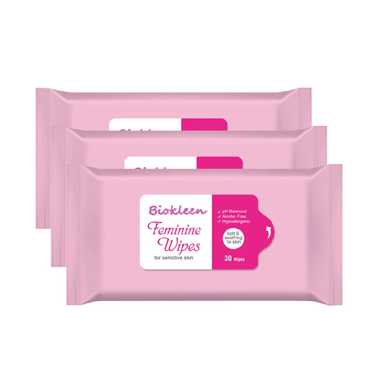 100 Natural Travel Feminine Vaginal Hygiene Wet Wipes Women's Care