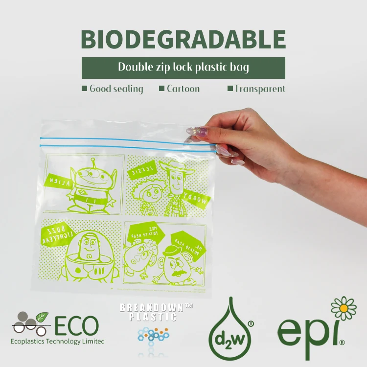 Transparent plastic zipper bag compostable small zip lock bags with logo custom printed clothing packaging factory