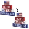 Customized wooden ornaments for Independence Day (5 pieces)