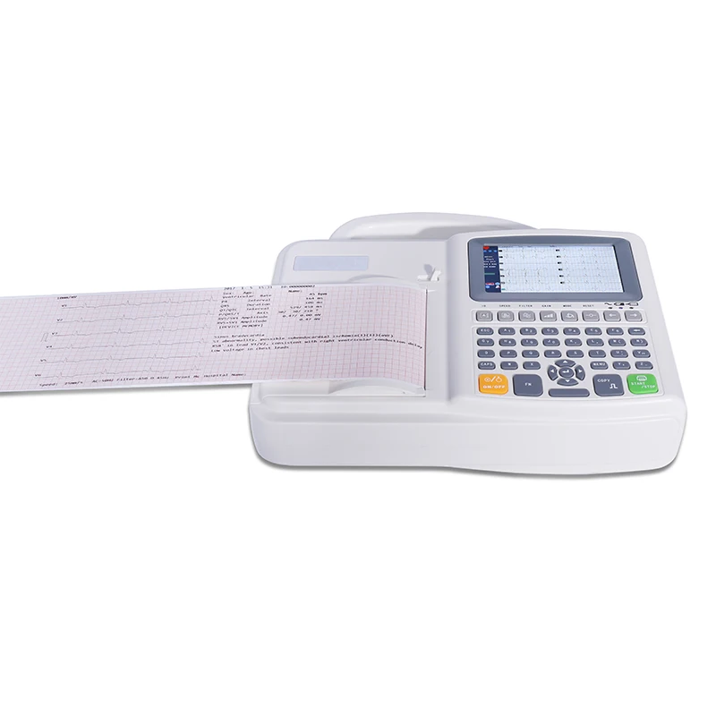 High Quality 6-Channel Portable ECG Machine Electricity-Powered for Hospitals Pathological Analysis Equipment