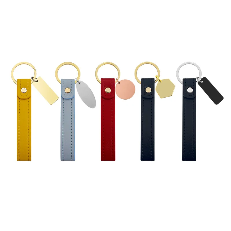 Lilangda Blue Leather Keychain - Personalized & Stylish