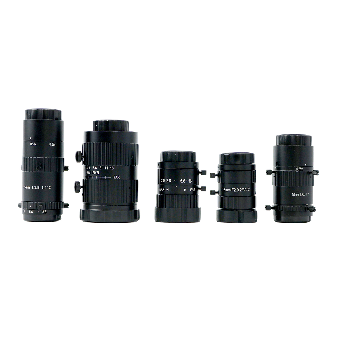 25MP 75mm F2.8 C-mount 20 Million Pixels Camera Lens Low Distortion Fixed Focus Industrial Industrial Lens