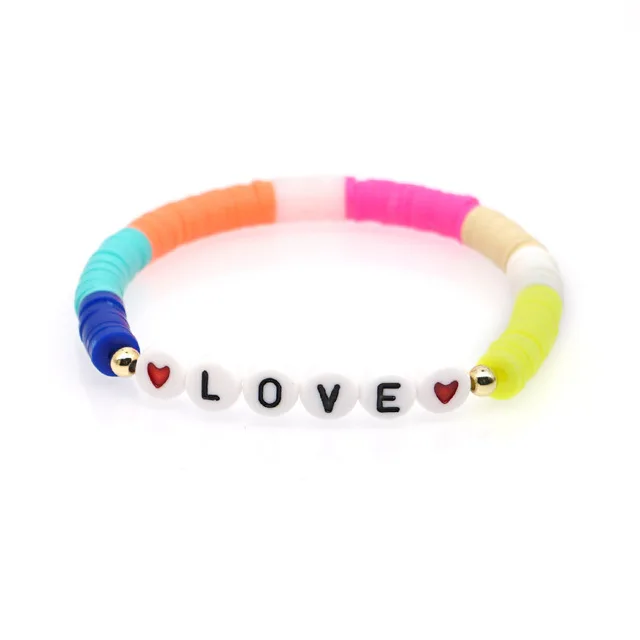 baby solid acrylic plastic beaded bracelets