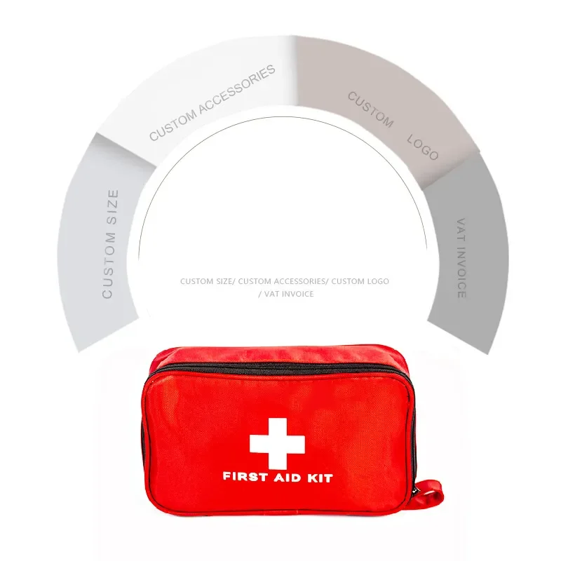 Outdoor survival tactical medical first aid kit with emergency medical supplies for car family manufacture