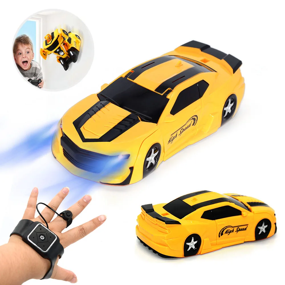 Children Gesture Sensing Double Remote Control Deformation Wall Climbing Stunt Car Remote Control Toy