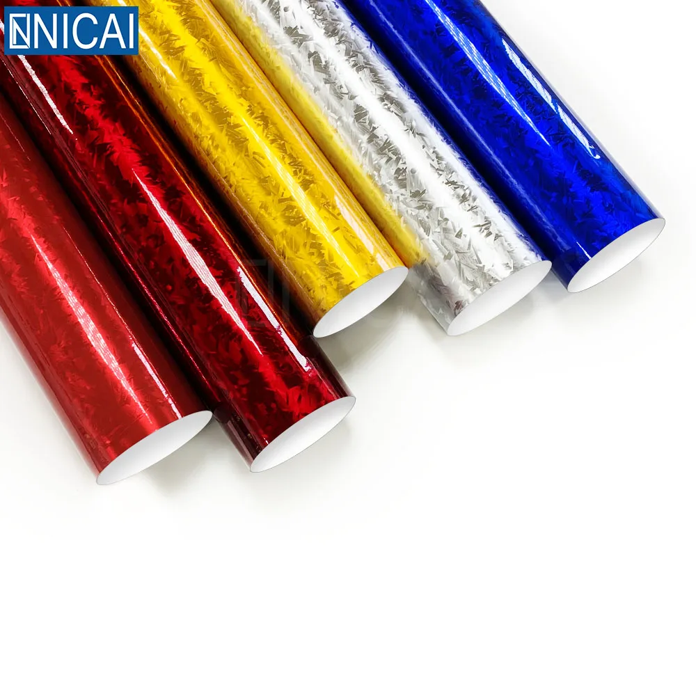 Nicai Car Wrap Vinyl Carbon Fiber Vinyl Dark Red Auto Vehicle