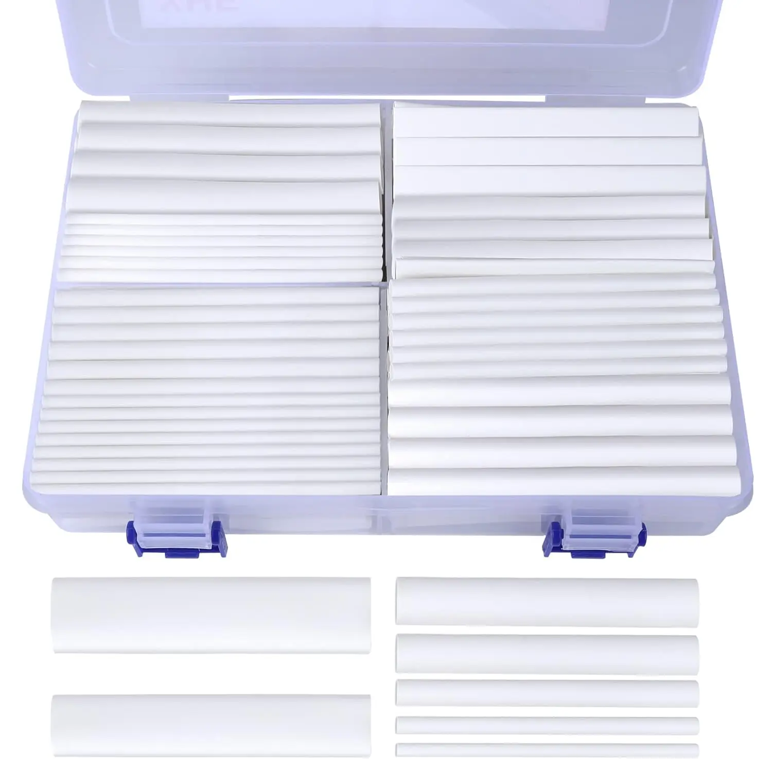 Kit de tubos termorretráctiles con 8 tamaños de manga para cables