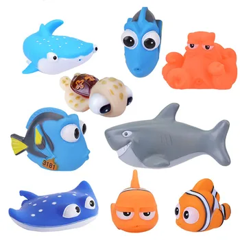 Baby Finding Nemo Dory Float Spray Water Squeeze Toys Soft Rubber Bathroom Play Animals Bath Figure Toy for Children