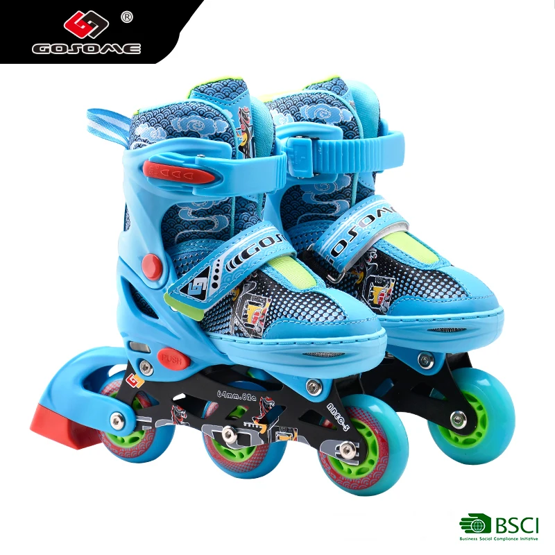 GOSOME  Inline Skates Black and Red Roller Skate for Kids for Sale