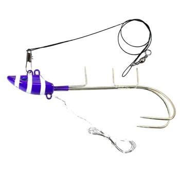 Factory Prices Accept Large Wholesale Orders Sea Boat Fishing Double Hooks with Barbed Points Sharp Double-Tail – Hooks – view 4