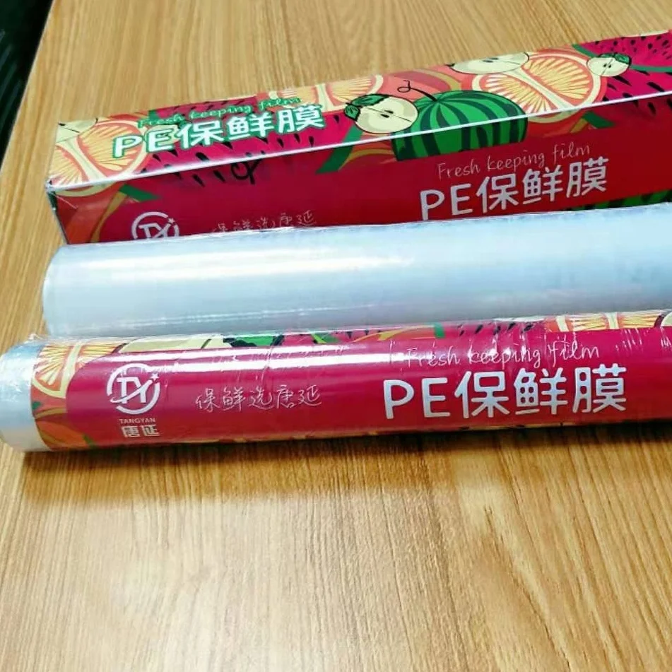 Transparency  Tang Yan cling film wrapping around food