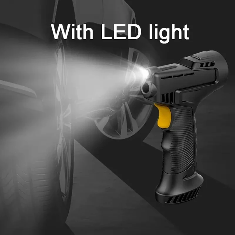 PCMOS Portable Air Compressor Tire Inflator With LED Light & LCD Display Cordless Tyre Inflator Handheld Air Pump - view 5