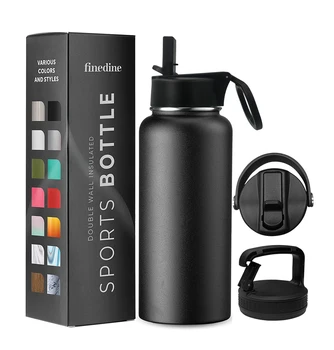 FUNUS Insulated Water Bottle, 64 oz Vacuum Stainless Steel Water