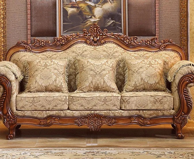 Canadian Luxury Sofas Antique Classic Fabric Couch Living Room Sofa Set