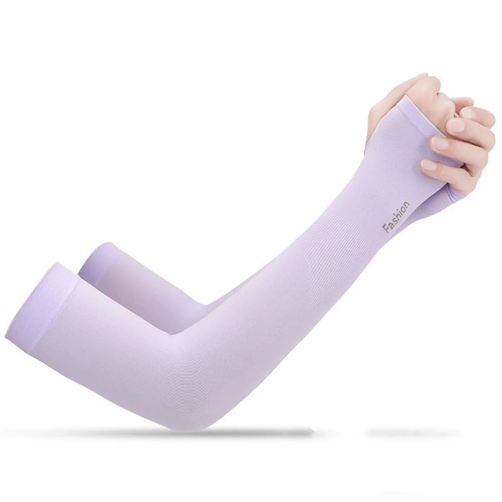 Seamless Lightweight Breathable UV-Proof Cooling Sleeves Anti-Slip Quick-Dry Stylish Sun Protection Durable Elastic Outdoor