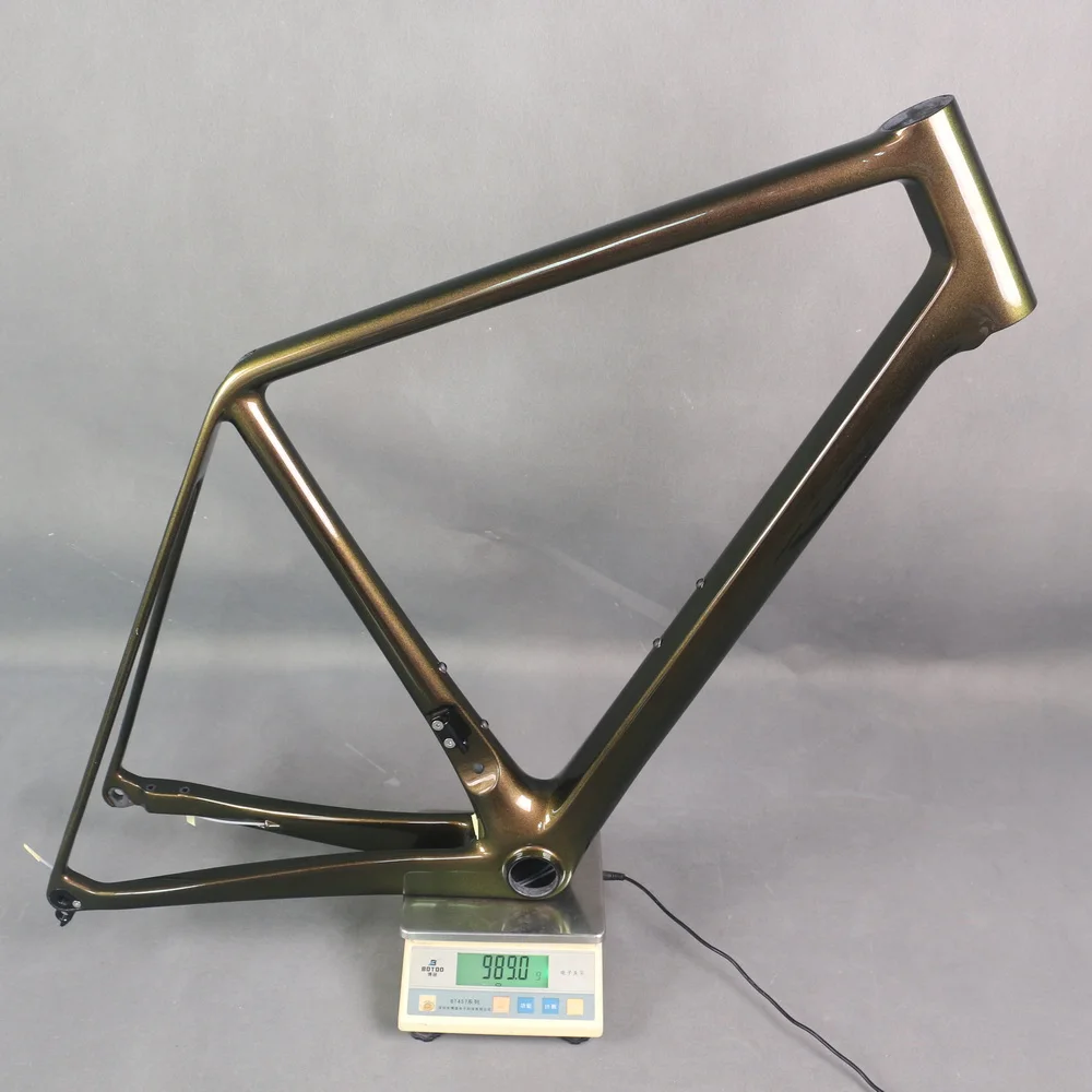 Climbing Bicycle Carbon Fiber T1000 Disc Brake Road Bike Frame FM639  Chameleon 1007 Custom Paint BB86 Bottom Bracket