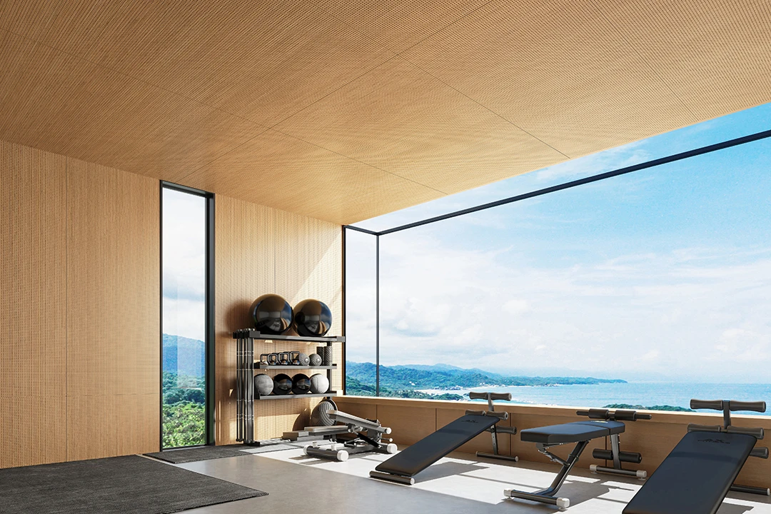 Acoustic Bamboo For High Rise Ceilings Reference: Bamboo Wood Acoustic Wall Panels
