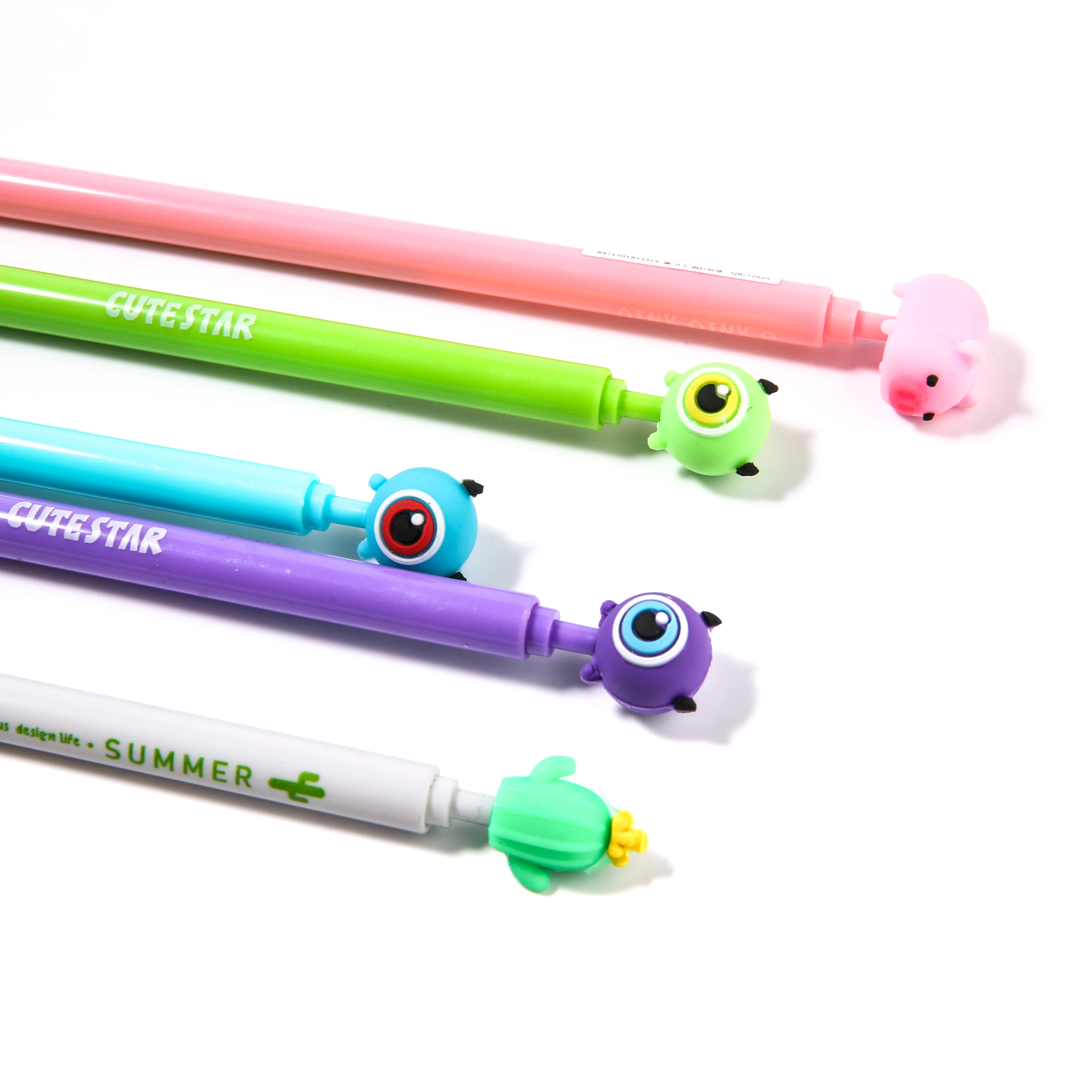 TY Customizabl Logo Cartoon Monstr Crittr Dsign Plastic 0.5mm Multi-Colord Ink Black Gl Pn For Offic & School_voghion.com