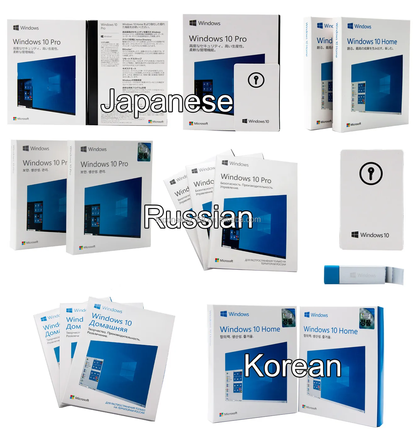 Windows 10 Pro USB Retail BOX - Lifetime License & Activation