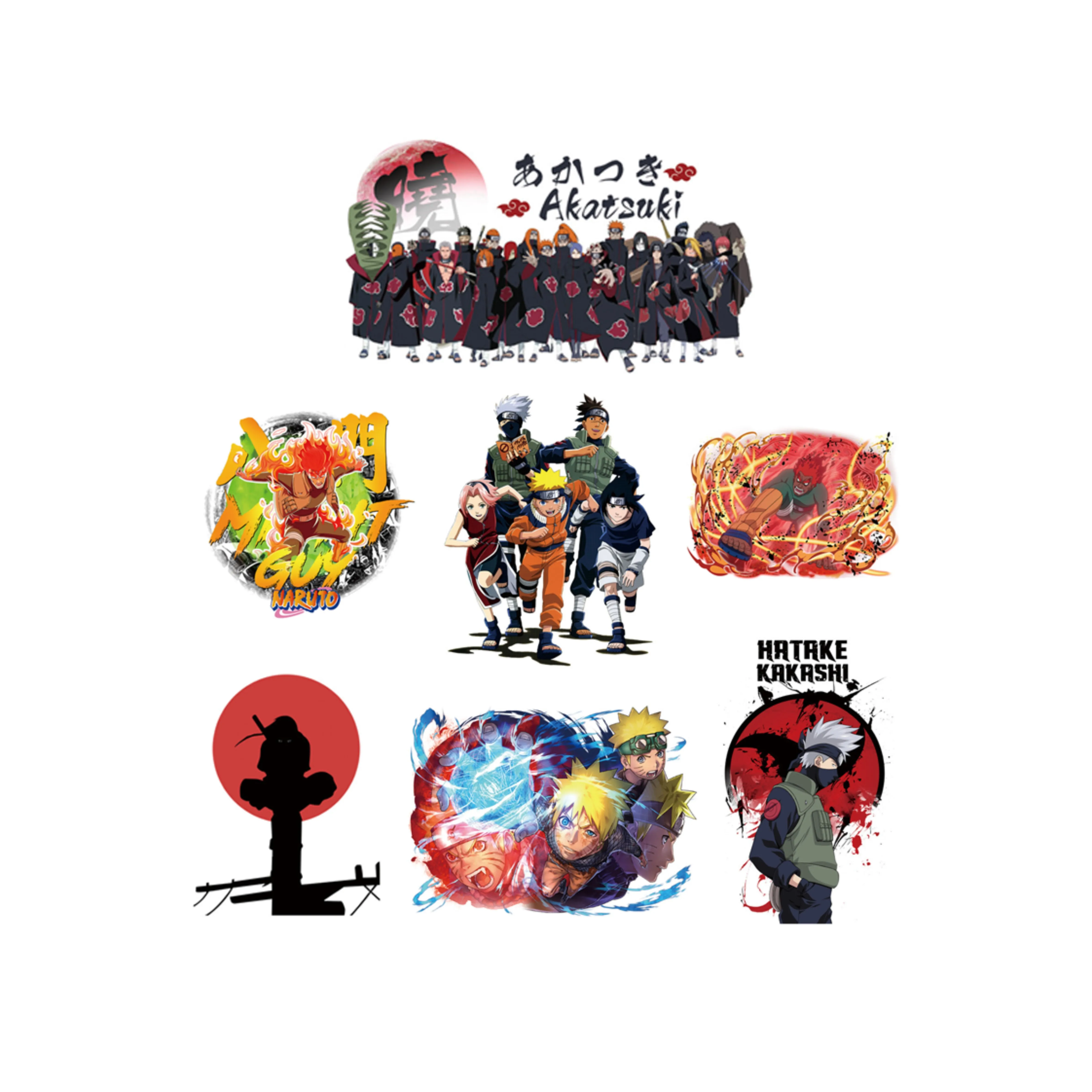 Naruto Heat Transfer Stickers Sasuke Kakashi for T Shirt Hoodie Clothes DIY  Kids Patches Iron on Transfer Applique Boys Toy Gift - AliExpress