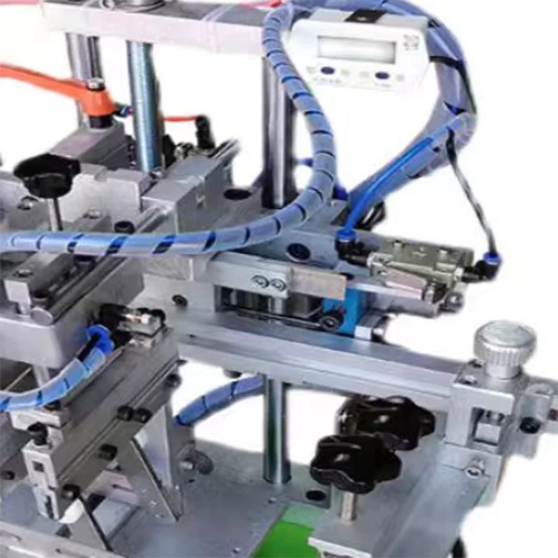 Small Automatic Rotary Screen Printing Machine Semi Automatic Pneumatic Cylindrical Screen Printing Machine for  Round Bottle