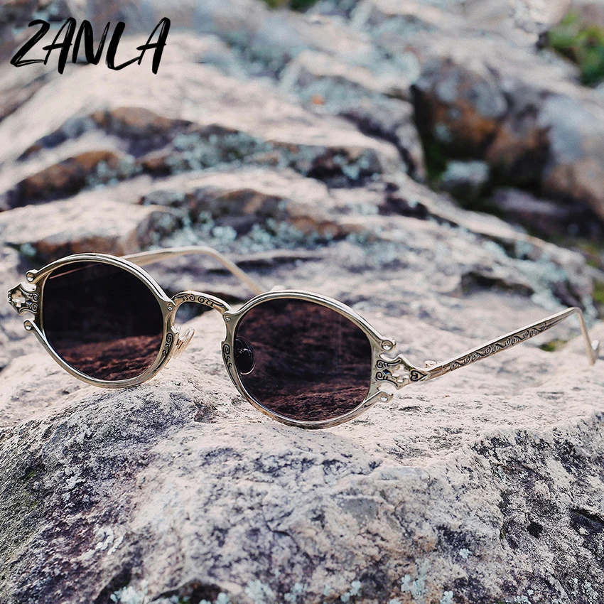 ZANLA Designer Metal Sunglasses - Retro Vintage Steampunk