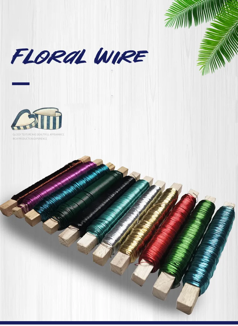 Yards Floral Flexible Paddle Wire Floral Bind Wire For Crafts Garland