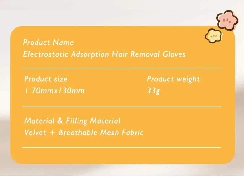 Pet Electrostatic Hair Removal Gloves Two-way Brush Sticky Hair Removal Tool for Cats and Dogs Pet Gloves Cat Hair Cleaning supplier