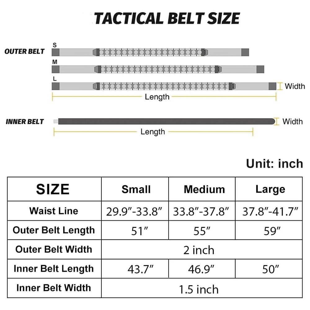 Wear-resistant Training Durable Molle Belt Quick Release Sports Rigger Belt With Inch Inner Belts