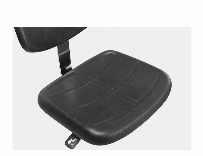 ESD Lab Chair Steel Construction PU Foam Anti-Static Backrest Dust-Free Workshop Lift Rotate Function for Hospitals Schools-J29