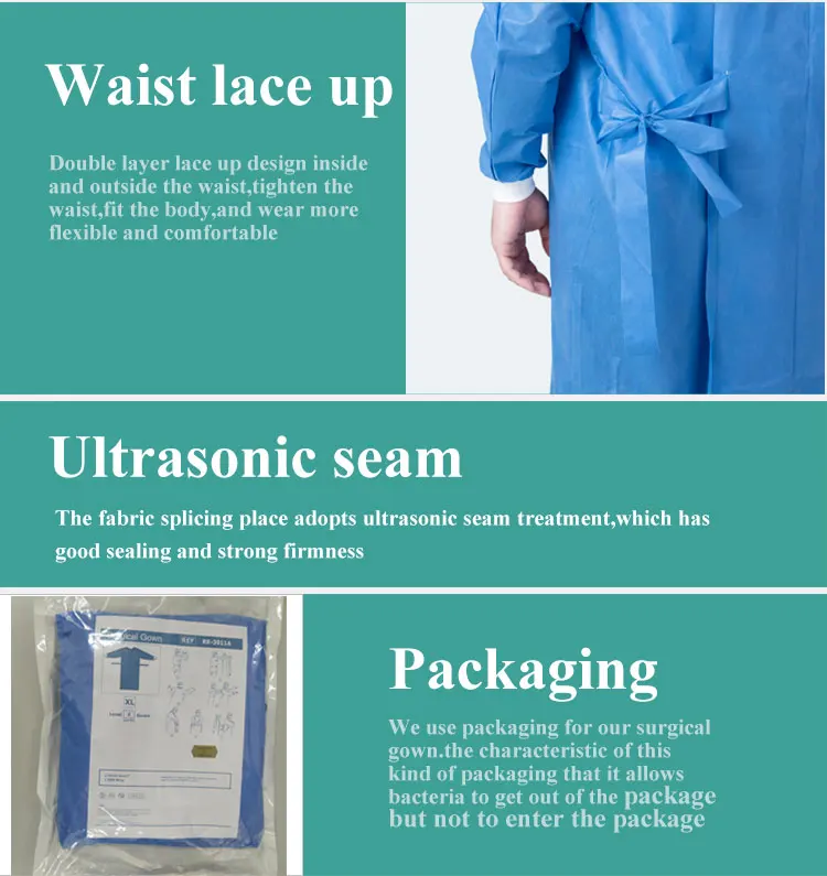 Rhycomme medical consumables disposable hospital uniform surgical gown