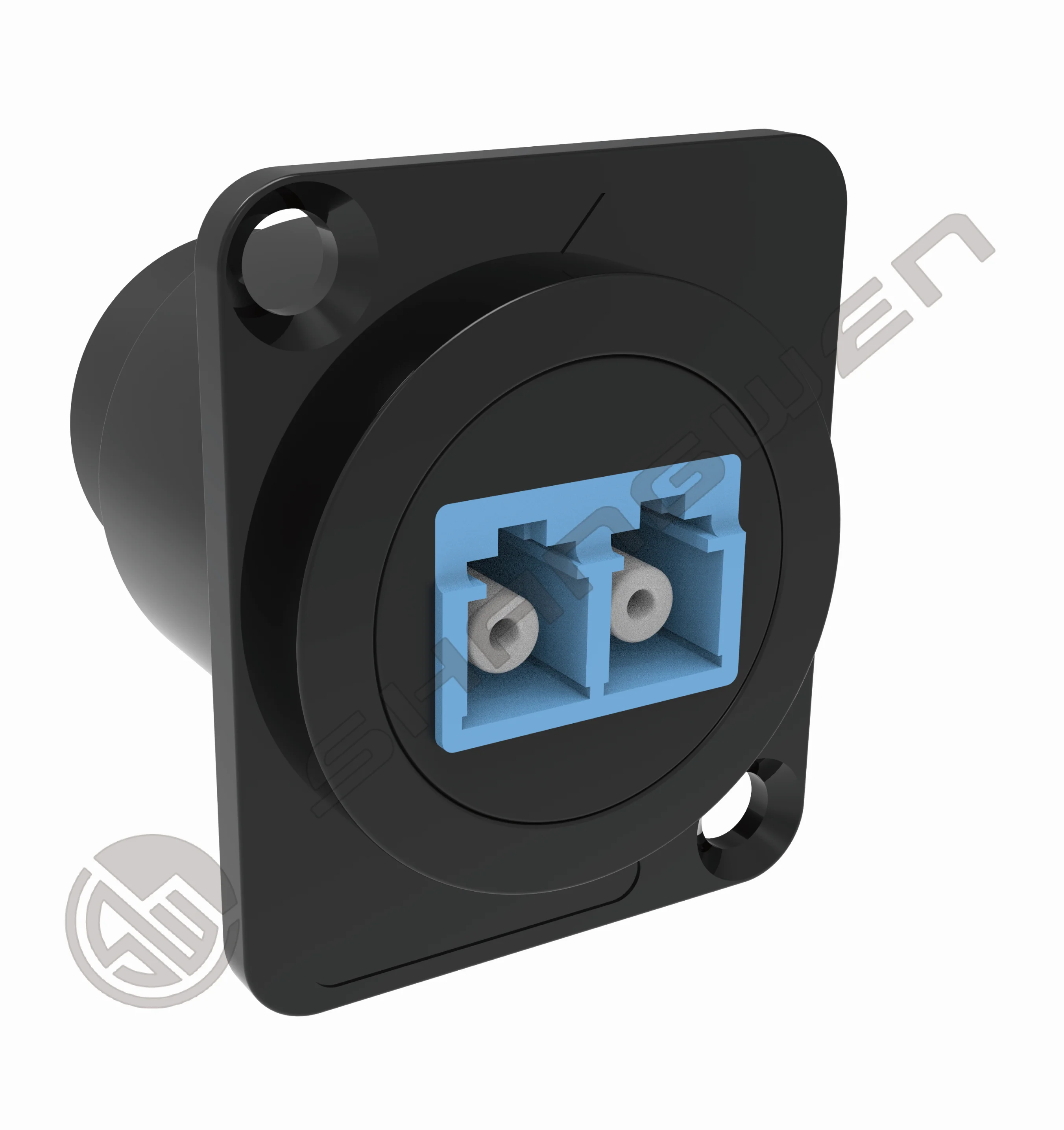 Fiber Optic Panel Mount Round LC Female to Female Coupler Single-Mode Multimode Module Socket Fiber Optic LC to LC