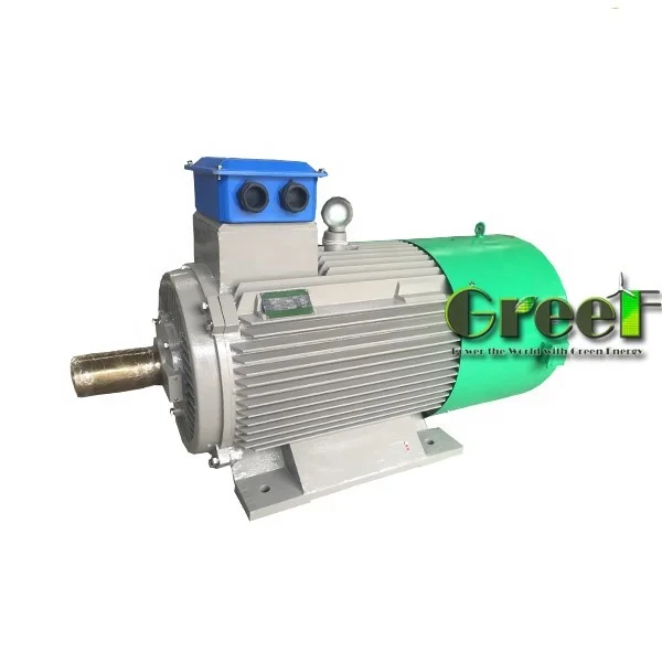 GÉNÉRATEUR D'ANAGINATION PRUMENTAIRE 10000W 3 phases, alternateur synchrone sans engrenage à basse vitesse 12V 24V 48V pour les éoliennes à eau (arbre unique, 12V avec base),24v