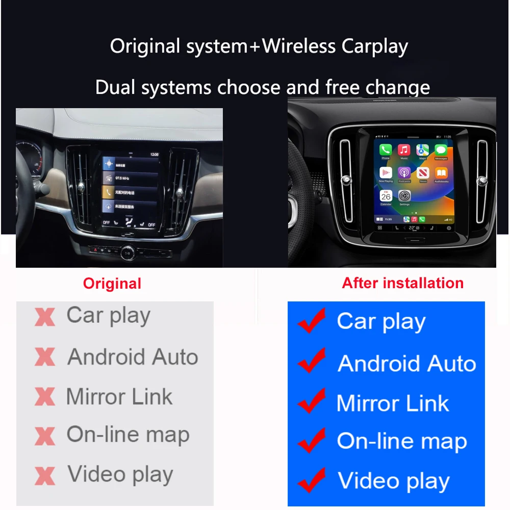 Android Auto Electronics Car Radio Wireless Carplay Dvd Player Gps Navigation for Volvo S60 S90 Multimedia Stereo Video Audio