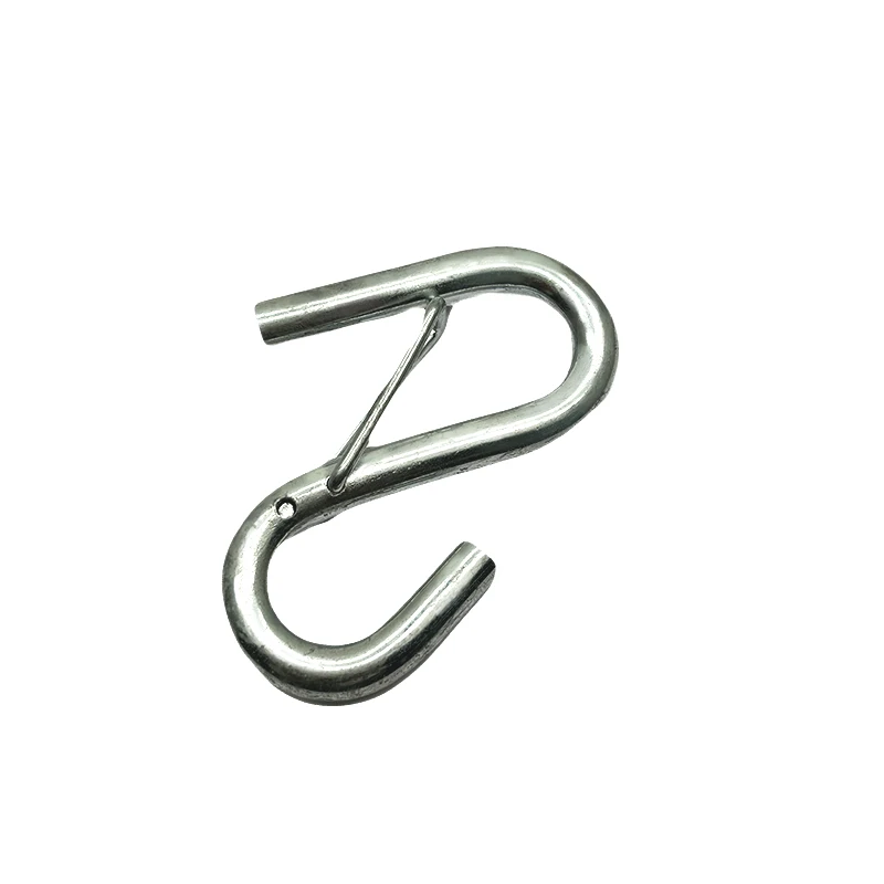 China Factory Wholesale Price Marine Ringging Zinc Plated Trucks Hardware a Shaped Hook with Spring Heavy Duty Hook