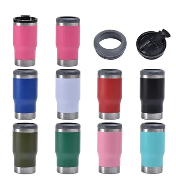 4 In 1 Insulated Slim Can Cooler 12 Oz Cans And Beer Coozies Stainless